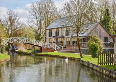New build for sustainable canal side cottage in Newbury