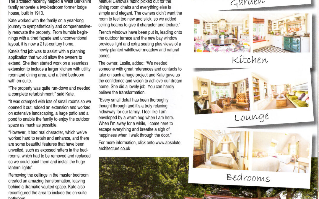 Making a House a Home feature in Out and About Magazine